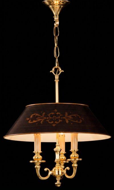 BUILLOT GREEN SHADE CHANDELIER