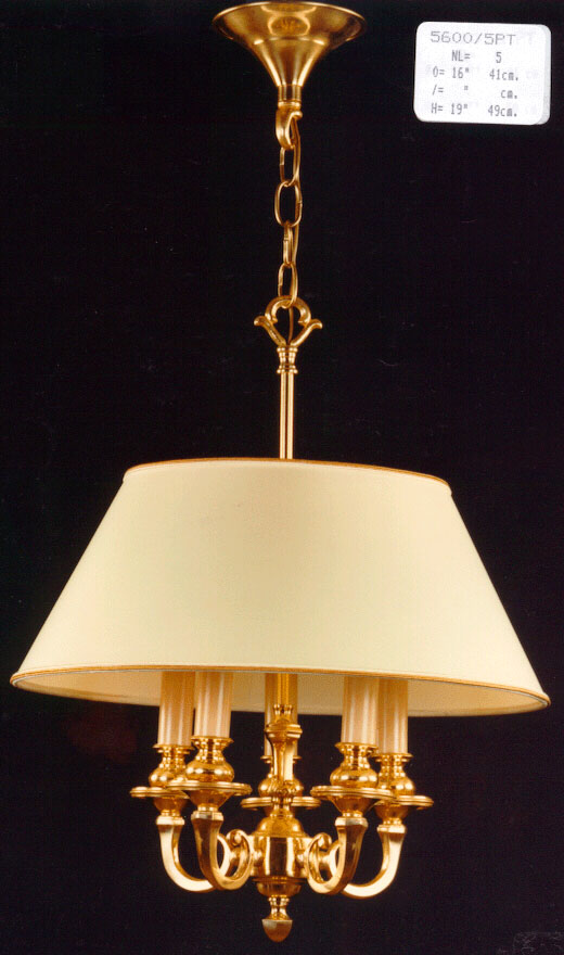 BUILLOT BEIGE SHADE CHANDELIER