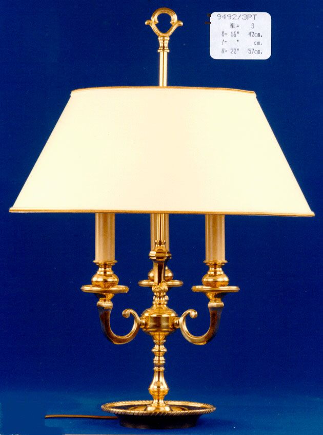 PLAIN CASTED TABLE LAMP  WITH BEIGE SHADE